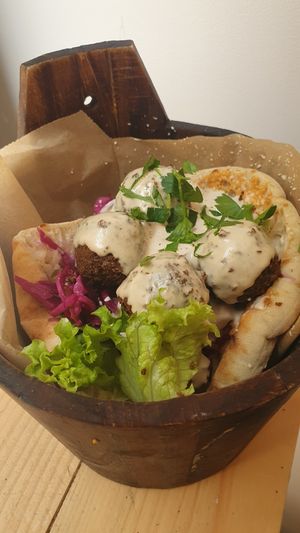 Red Kiss Pita at Green Lab in Lyon