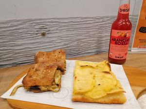 Eggplant and potato at Pizzeria Grano13 Roma in Lido Di Ostia