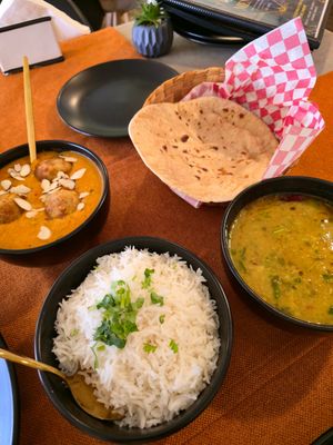Vegan Spread! at Rich Taste Of India in Cabo San Lucas
