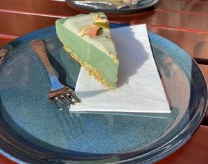 Spirulina raw cake  at Creativa in Ingolstadt