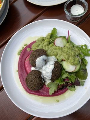 Mushroom Falafel  at Creativa in Ingolstadt