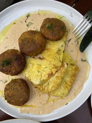 Falafel with grilled ananas   at Creativa in Ingolstadt