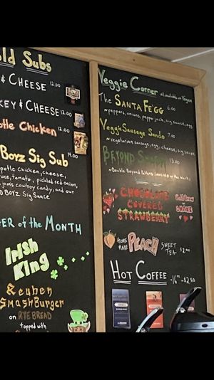 Menu as of April/May 2025  at Sad Boyz in New Gretna