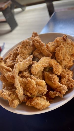 Calamari from King Oyster Shrooms  at The Greek in Vancouver