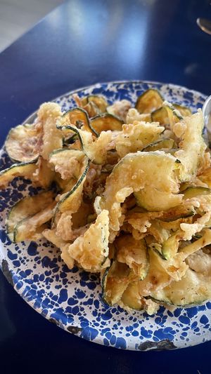Zucchini crisps  at The Greek in Vancouver