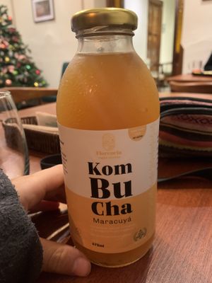 Homemade kombucha   at Florencia - Vegan Kitchen in Lima