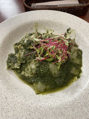Pesto ravioli   at Florencia - Vegan Kitchen in Lima