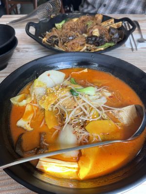 Vegan soup  at Aejeong hot pot restaurant in Seoul