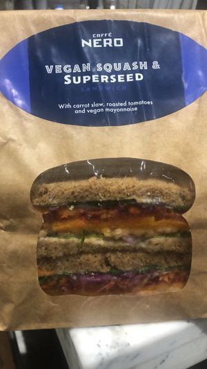 Vegan squash and superseed sandwich   at Caffè Nero - Dubai Mall in Dubai