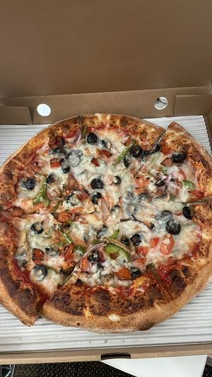 Vegan pizza with vegetables   at Vegan Way - Cloud Kitchen in Dubai