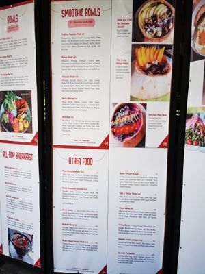 Menu at Ubud Yoga Centre in Ubud