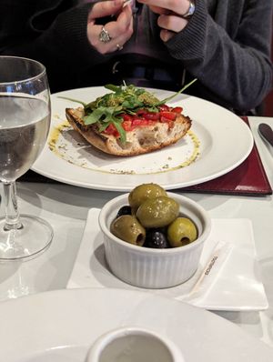 Olives + bruschetta at Amici in Spalding
