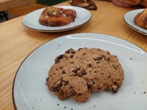 Chocolate cookie at La Barra Dulce in Madrid