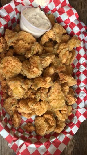 Fried pickles  at Bean Vegan Cuisine in Charlotte