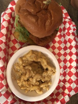 Ultimate chckn sandwich & Mac & chz  at Bean Vegan Cuisine in Charlotte