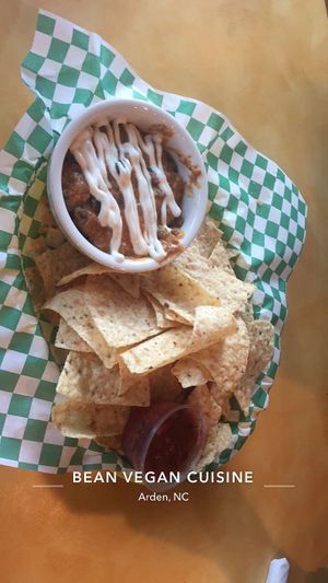 Chili Bean dip appetizer is so good!  at Bean Vegan Cuisine in Charlotte