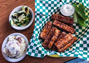 Teriyaki Tofu fingers + 2 sides  at Bean Vegan Cuisine in Charlotte