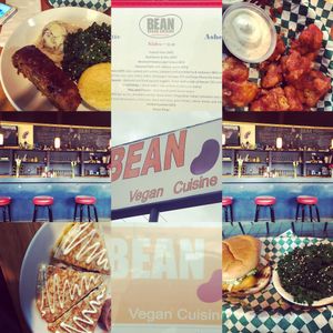 💯vegan food - BBQ cauliflower & vegan meatloaf, quesadillas and vegan fish sandwich  at Bean Vegan Cuisine in Charlotte