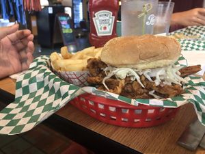 BBQ pulled “pork” sandwich  at Bean Vegan Cuisine in Charlotte