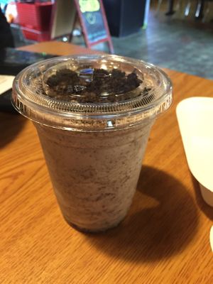 Cookies and cream milk shake!! Wonderful! But small for 7 dollars!!  at Bean Vegan Cuisine in Charlotte