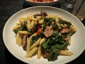 Sausage and rabe  at Cassarino's in Providence