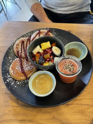 Vegan pancakes  at Rosmarie in Schwaebisch Gmuend
