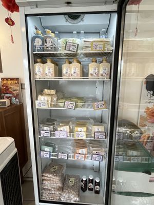 Frozen products  at Pim Tofu in Chiang Mai