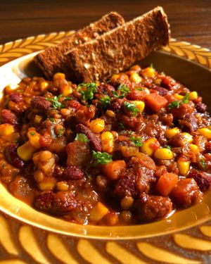 Original chili with corns!  ¥1380+tax  at VEGANIZED in Chiba