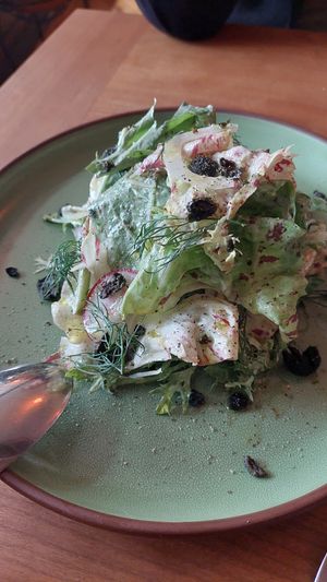 Barn cat salad with bleu cheese dressing and olives, incredible at Pietramala in Philadelphia