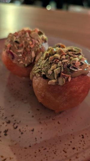 Perfect ending -- bomboloni with pistachio cream at Pietramala in Philadelphia