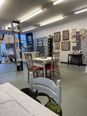 Dining room  at Badly Drawn Cat Cafe and Gallery in Orkney Islands