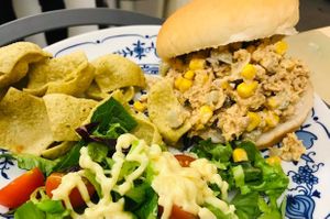 One of the mains of the day :) at Badly Drawn Cat Cafe and Gallery in Orkney Islands