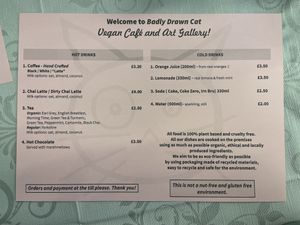   at Badly Drawn Cat Cafe and Gallery in Orkney Islands