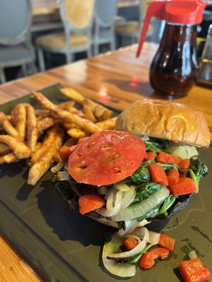 Vegan portobello burger 🍔   at Unique Eats in Las Vegas