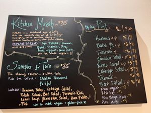 Well labeled vegan and GF options  at Falafel Kitchen - Food Stall in Dublin