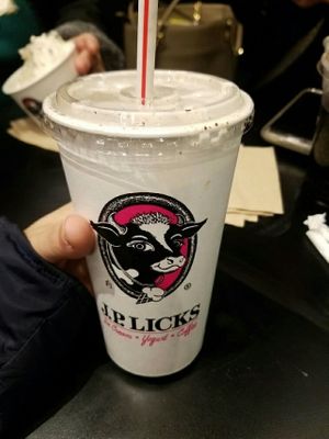 coconut almond frappe with almond milk at J.P. Licks in Dedham