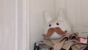 I don't know what this creature is supposed to be but it's adorable at Bluestone Roasting Co in Saugerties