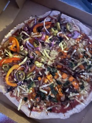 Vegan inferno and vegan delight  at The Lush Pizza Co. in Cairns