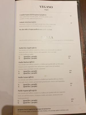 Menu Aug 2023 at Carca in Moss Vale