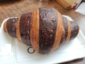 Chocolate vegan croissant at Pasticceria Flego in Verona