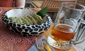 Veggie gyozas at Jungle Vibes At The Marina (by Arabella) in Lanzarote