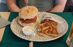 'No chick' chicken burger at Jungle Vibes At The Marina (by Arabella) in Lanzarote