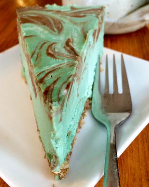 Raw Chocolate Mint Spirulina "Cheesecake"  at SimplyRaw Express in Ottawa