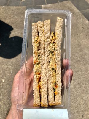 Hummus and olive sandwich   at Naturalia - Boulevard Gambetta in Nice