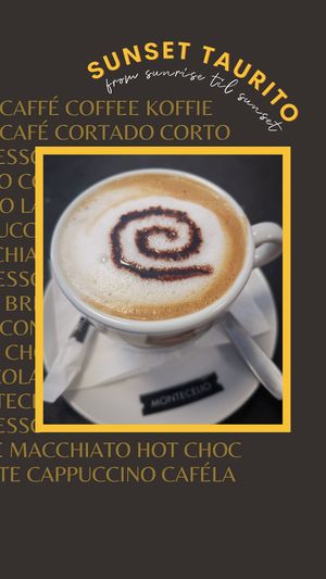 For our coffee, we have plant based milk available! Ask our team about it. at Sunset Taurito Restaurant & Cocktail Bar in Gran Canaria