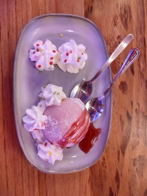 Raspberry mochi 🥰 at Ramen Shifu - Consell de Cent in Barcelona