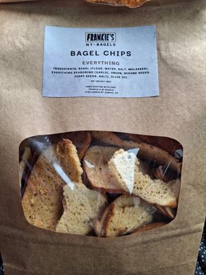 House made bagel chips at Frankie's NY Bagels in Eureka