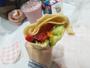Veggie & Hummus Wrap at Daily Flavors Eatery and Juice Bar in Festus