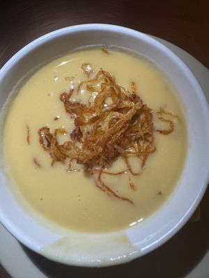 Lentil soup —my fave  at Moustache in New York City