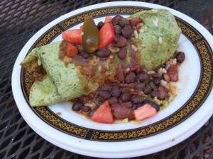 Vegan Chili Burrito  at Lost Coast Cafe in Ferndale